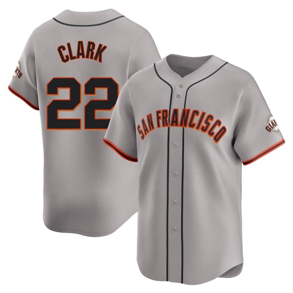 SF.Giants #22 Will Clark Player Gray Home Limited Fdoa Stitched Jerseys