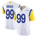 LA.Rams #99 Aaron Donald Player White Limited Vapor Untouchable Home Game Gdoa Stitched Jerseys
