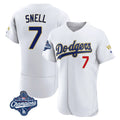 LA.Dodgers #7 Blake Snell Player Gold White 2026 Collection Stadium Limited Elite World Series Meet Fdoa Stitched Jerseys