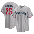 M.Twins #25 Byron Buxton Player Gray Game Limited Home Fdoa Stitched Jerseys