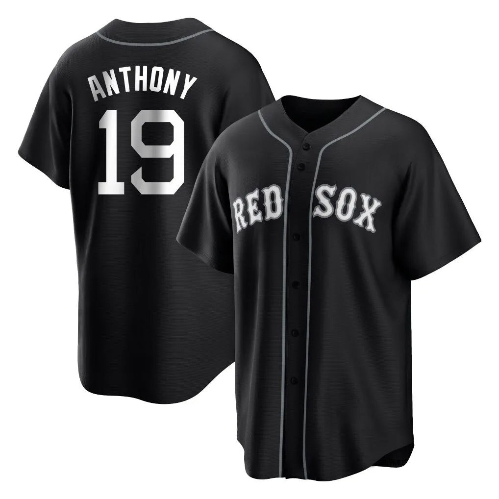B.Red Sox #19 Roman Anthony Player Black Home Game Gdoa Stitched Jerseys