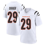 C.Bengals #29 Kyle Dugger Player White Home Game Gdoa Stitched Jerseys