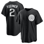 C.Cubs #2 Nico Hoerner Player Black Game Gdoa Stitched Jerseys
