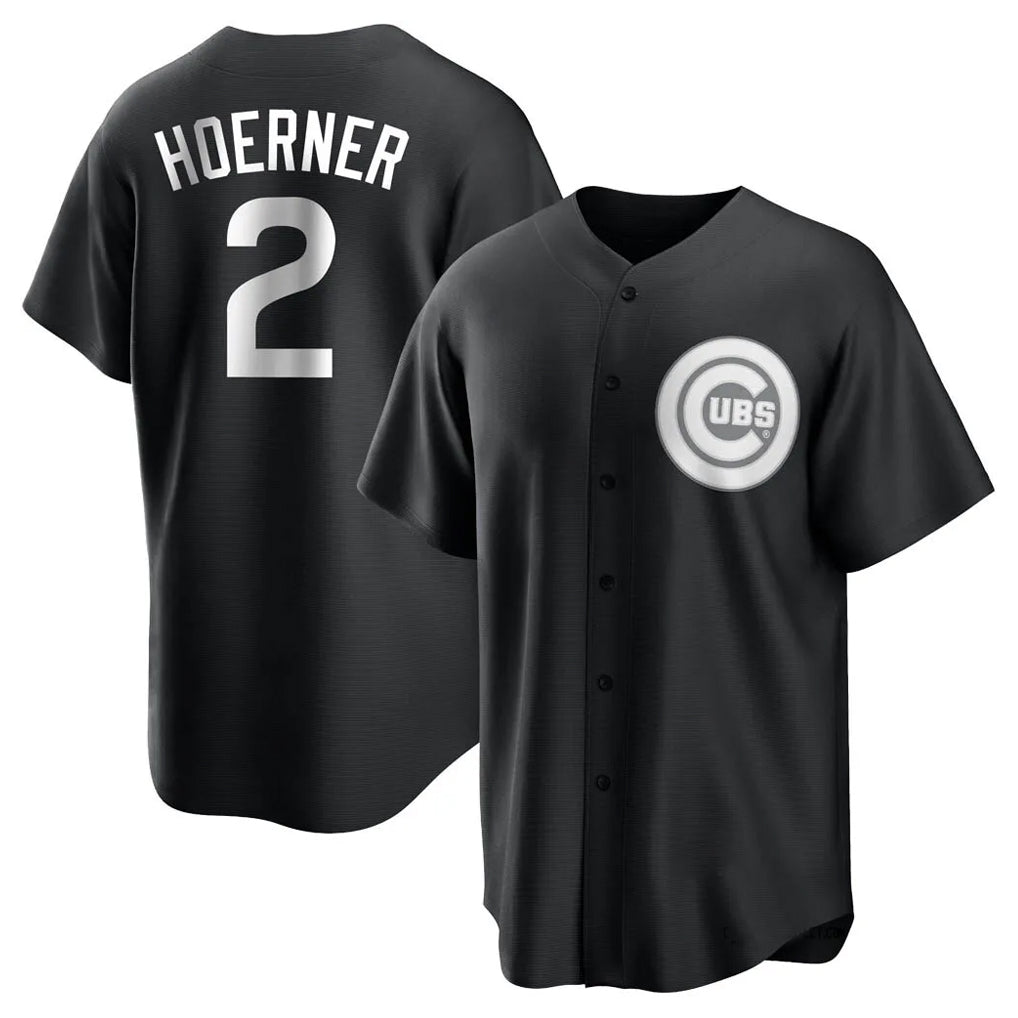 C.Cubs #2 Nico Hoerner Player Black Game Gdoa Stitched Jerseys