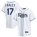 T.Bay Rays #17 Jake Fraley Player White Home Game Fdoa Stitched Jerseys