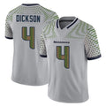 S.Seahawks #4 Michael Dickson Player Grey Limited 2025 Rivalries Collection Home Game Gdoa Stitched Jerseys