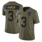 B.Bills #3 Damar Hamlin Player Olive Salute To Service Limited Game Gdoa Stitched Jerseys