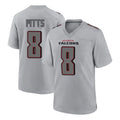 A.Falcons #8 Kyle Pitts Sr. Player Gray Fashion Home Game Gdoa Stitched Jerseys