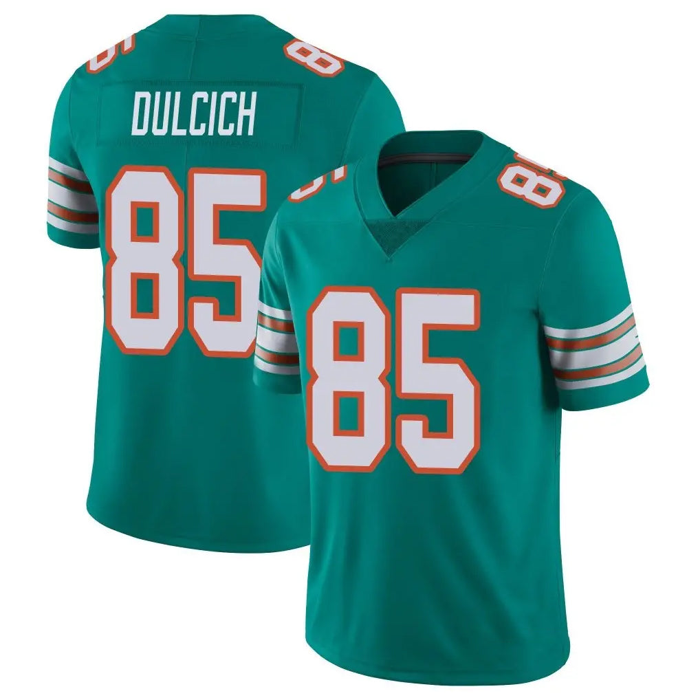 M.Dolphins #85 Greg Dulcich Player Aqua Limited Alternate Vapor Untouchable Home Game Gdoa Stitched Jerseys