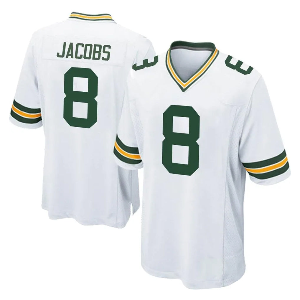 GB.Packers #8 Josh Jacobs Player White Home Game Gdoa Stitched Jerseys