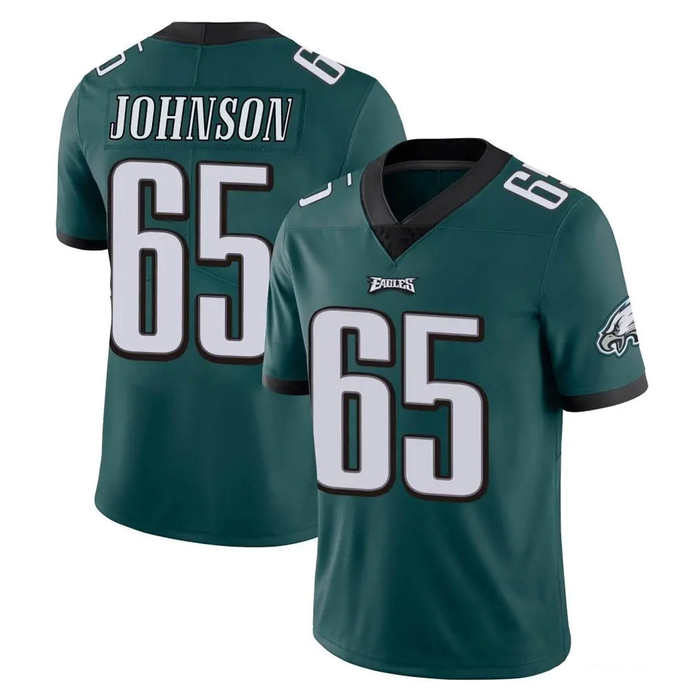 P.Eagles #65 Lane Johnson Player Team Color Green Vapor Untouchable Home Game Gdoa Stitched Jerseys