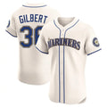 S.Mariners #36 Logan Gilbert Player Cream Home Limited Elite Fdoa Stitched Jerseys