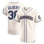 S.Mariners #36 Logan Gilbert Player Cream Home Limited Elite Fdoa Stitched Jerseys