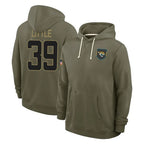 J.Jaguars #39 Cam Little Player Olive Salute to Service Pullover Hoodies Limited Gdoa Stitched Jerseys