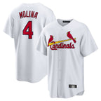 St. Louis Cardinals #4 Yadier Molina Player White Home Game Fdoa Stitched Jerseys