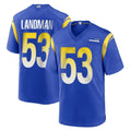 LA.Rams #53 Nate Landman Player Royal Home Game Gdoa Stitched Jerseys
