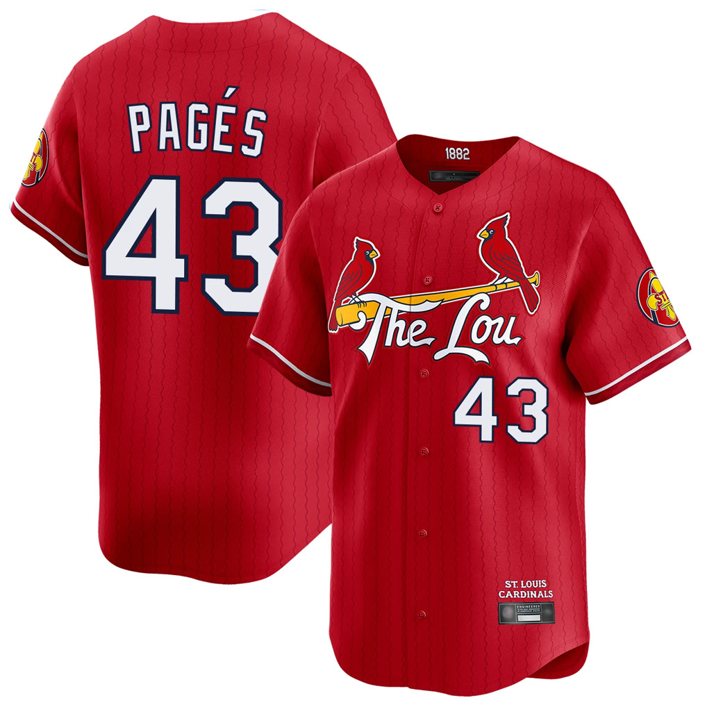 St. Louis Cardinals #43 Pedro Pages Player Red City Connect Limited Fdoa Stitched Jerseys