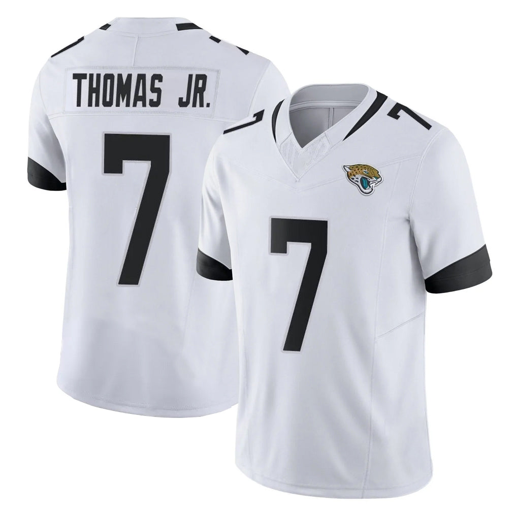 J.Jaguars #7 Brian Thomas Jr. Player White Vapor F.U.S.E. Limited Home Game Gdoa Stitched Jerseys