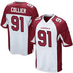 A.Cardinals #91 L.J. Collier Player White Game Gdoa Stitched Jerseys