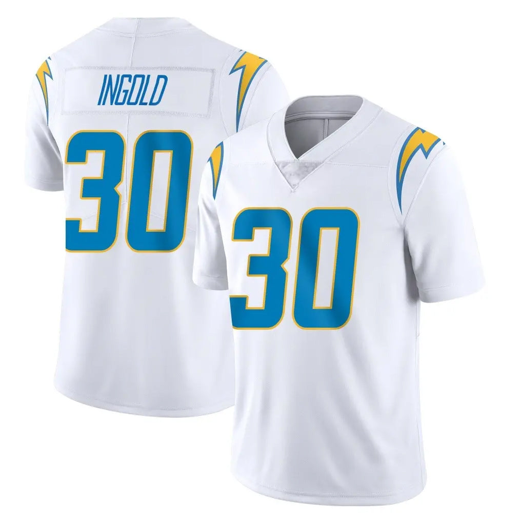 LA.Chargers #30 Alec Ingold Player White Limited Vapor Untouchable Home Game Gdoa Stitched Jerseys