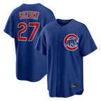 C.Cubs #27 Seiya Suzuki Player Royal Home Game Gdoa Stitched Jerseys