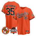 B.Orioles #35 Adley Rutschman Player Orange 30th Anniversary of 2131 Home Game Gdoa Stitched Jerseys