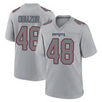 NE.Patriots #48 Namdi Obiazor Player Gray Fashion Limited Home Game Gdoa Stitched Jerseys