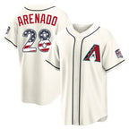 A.Diamondbacks #28 Nolan Arenado Player Cream USA 250 Fourth of July Home Game Gdoa250Ys Stitched Jerseys