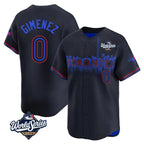 T.Blue Jays #0 Andres Gimenez Player Black 2025 World Series City Connect Fdoa Stitched Jerseys