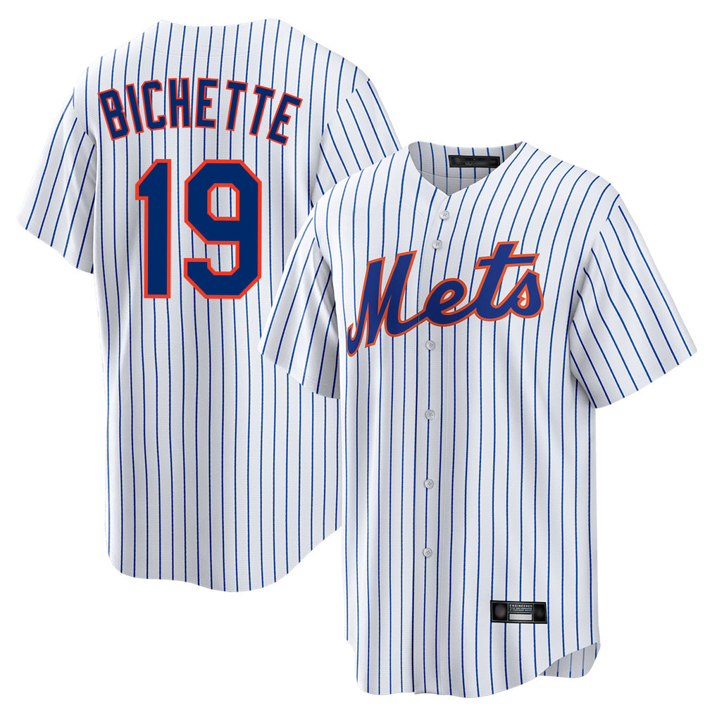 NY.Mets #19 Bo Bichette Player White Home Replica Fdoa Stitched Jerseys