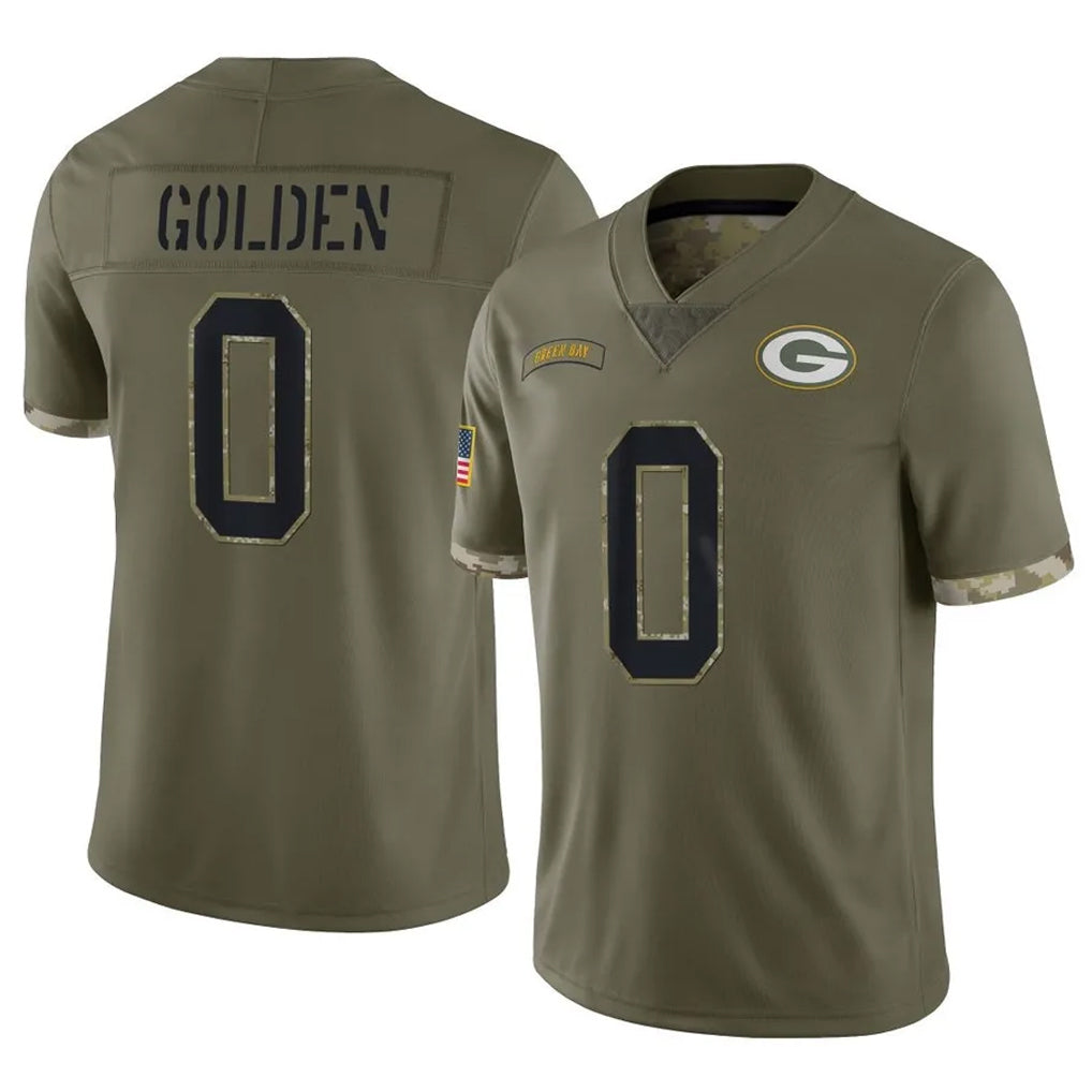 GB.Packers #0 Matthew Golden Player Olive Salute To Service Limited Gdoa Stitched Jerseys