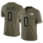 GB.Packers #0 Matthew Golden Player Olive Salute To Service Limited Gdoa Stitched Jerseys
