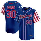 P.Pirates #30 Paul Skenes Player Royal 2025 Independence Day Vapor Premier Limited Fdoa Stitched Jerseys