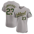 Athletics #23 Shea Langeliers Player Gray Road Limited Elite Home Game Gdoa Stitched Jerseys