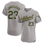 Athletics #23 Shea Langeliers Player Gray Road Limited Elite Home Game Gdoa Stitched Jerseys