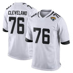 J.Jaguars #76 Ezra Cleveland Player White Home Game Gdoa Stitched Jerseys