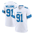 D.Lions #91 Tyleik Williams Player White Alternate Home Game Gdoa Stitched Jerseys