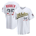 Athletics #25 Brent Rooker Player White USA 250 Fourth of July Home Game Gdoa250Ys Stitched Jerseys