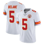 KC.Chiefs #5 Mansoor Delane Player White Limited Vapor Untouchable Home Game Gdoa Stitched Jerseys