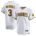 S.Diego Padres #3 Jackson Merrill Player White Home Limited Fdoa Stitched Jerseys