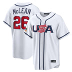 NY.Mets #26 Nolan McLean Player White USA 2026 World Classic Home Limited Fdoa Stitched Jerseys