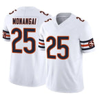C.Bears #25 Kyle Monangai Player White Vapor F.U.S.E. Limited Home Game Gdoa Stitched Jerseys