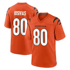 C.Bengals #80 Andrei Iosivas Player Orange Home Game Gdoa Stitched Jerseys