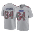 B.Bills #64 O'Cyrus Torrence Player Gray Home Game Gdoa Stitched Jerseys