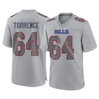B.Bills #64 O'Cyrus Torrence Player Gray Home Game Gdoa Stitched Jerseys