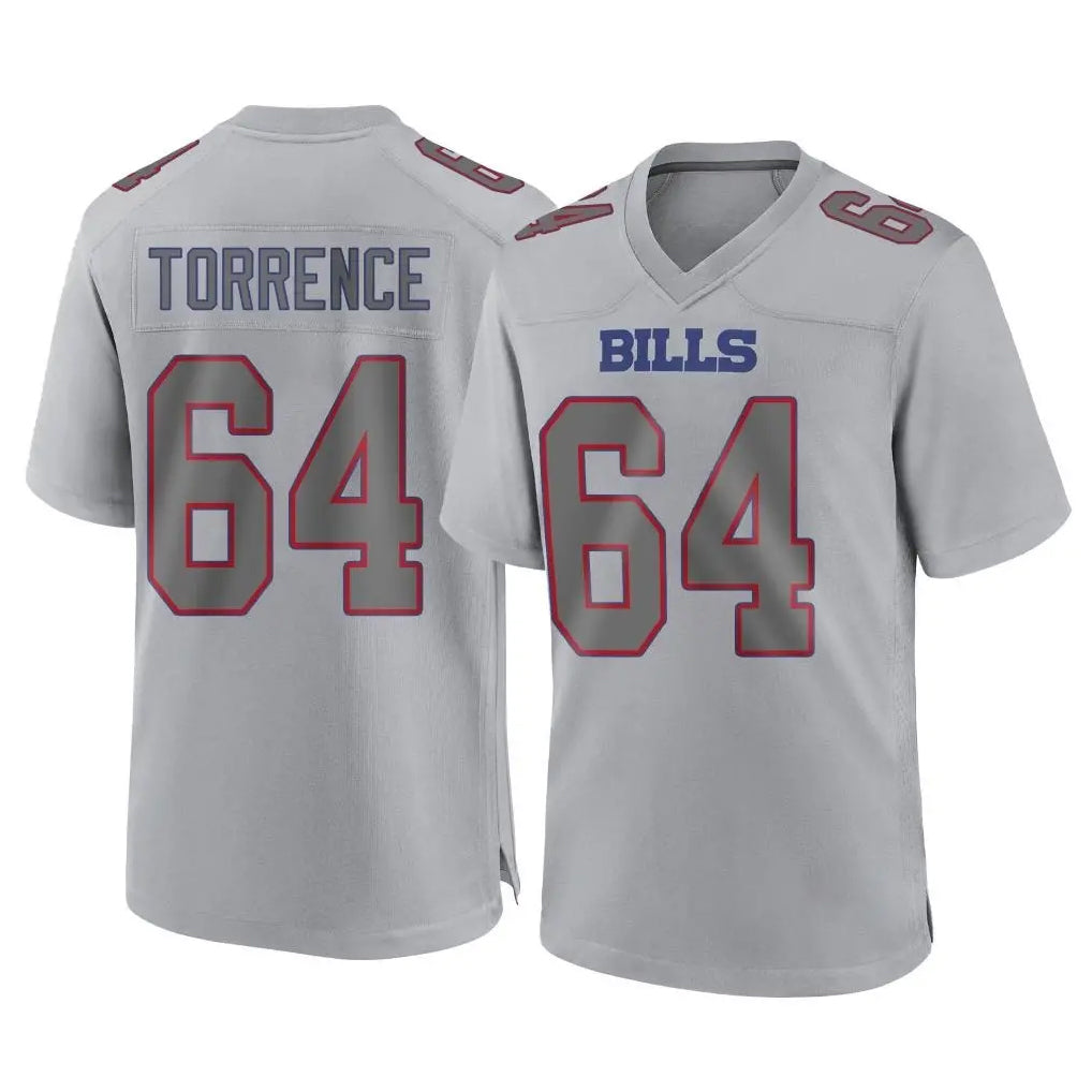 B.Bills #64 O'Cyrus Torrence Player Gray Home Game Gdoa Stitched Jerseys