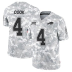 B.Bills #4 James Cook III Player Arctic Camo Salute to Service Limited Gdoa Stitched Jerseys
