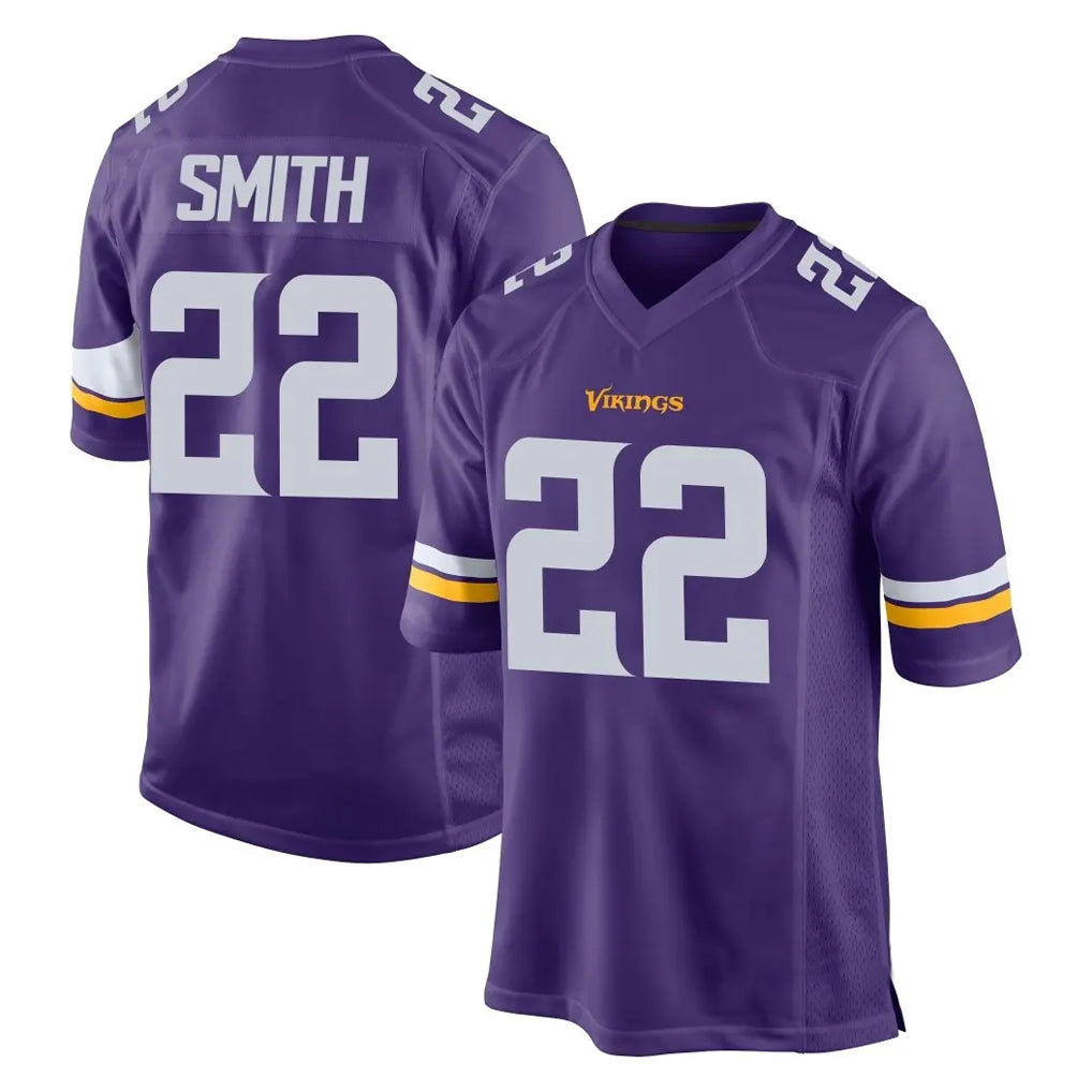 MN.Vikings #22 Harrison Smith Player Purple Home Game Gdoa Stitched Jerseys