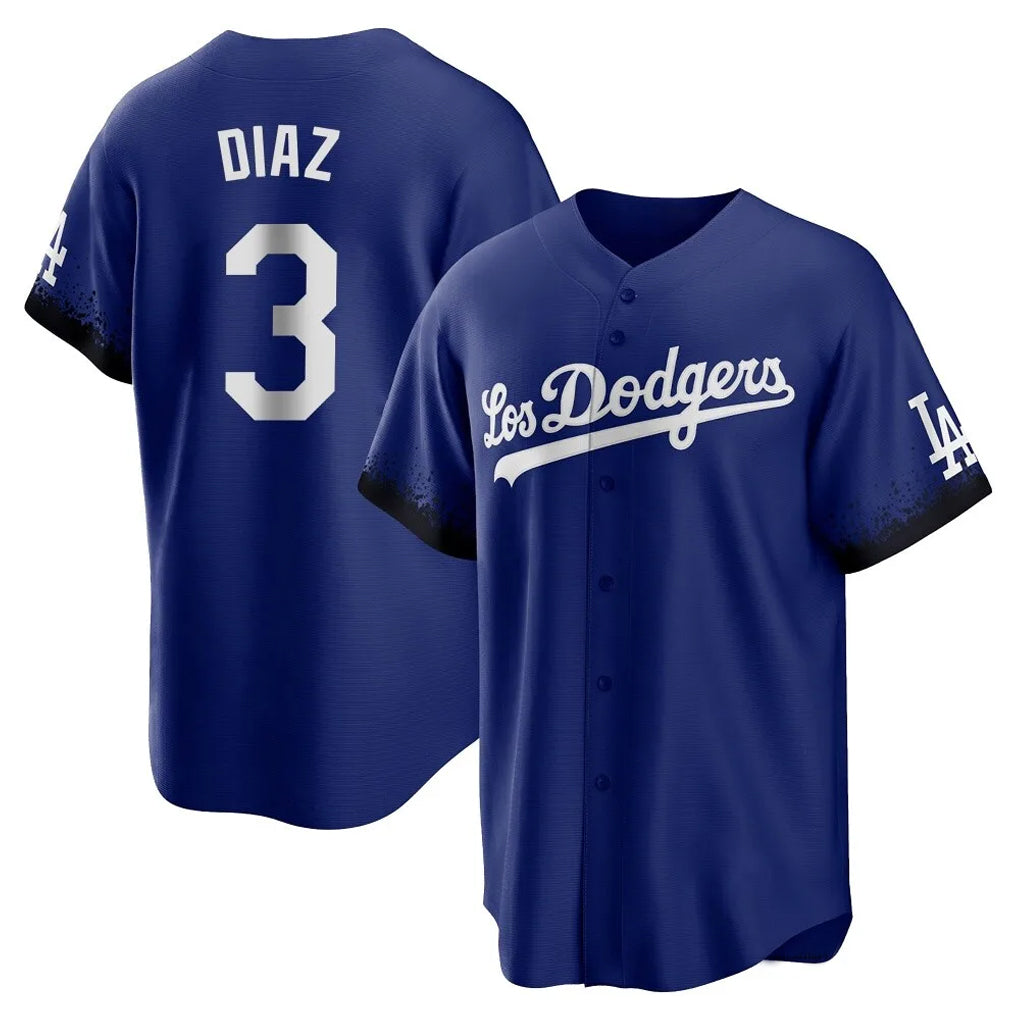 LA.Dodgers #3 Edwin D¨ªaz Player Royal City Connect Home Game Fdoa Stitched Jerseys