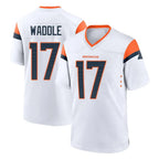 D.Broncos #17 Jaylen Waddle Player White Home Game Gdoa Stitched Jerseys